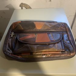 Bible Cover-Leather-Patchwork-Brown-LRG