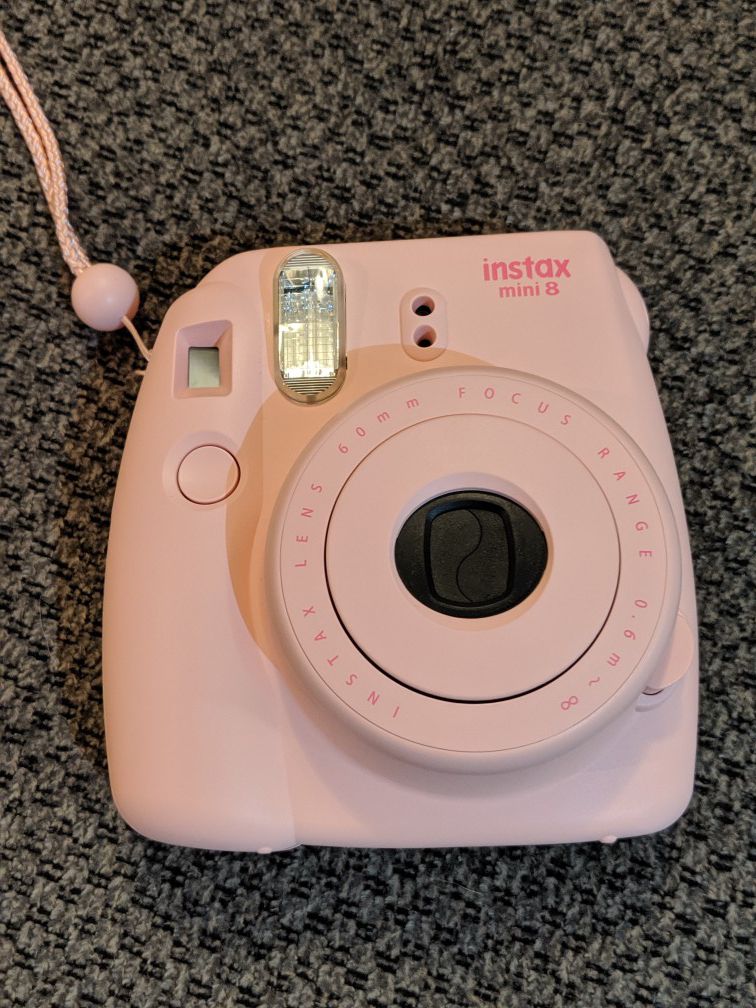 Fujifilm Instax Mini 8 - Polaroid Instant Film Camera Pink (With Pink Case)