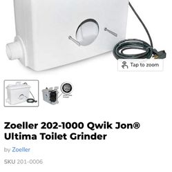 Zoeller (contact info removed) Qwik Jon® Ultima Toilet Grinder 