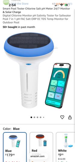 Yinmik Smart Pool Tester Chlorine Salt Ph Meter