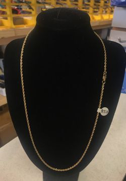 Gold Bonded Rope Chain 21” Lifetime Replacement Guarantee