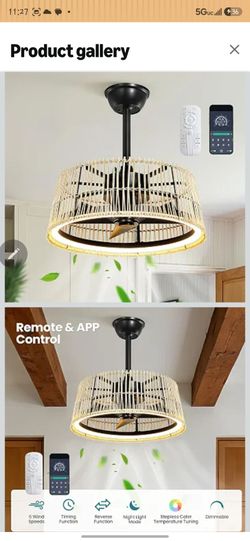 Ceiling Fan with Light and Remote Control 20 Inch