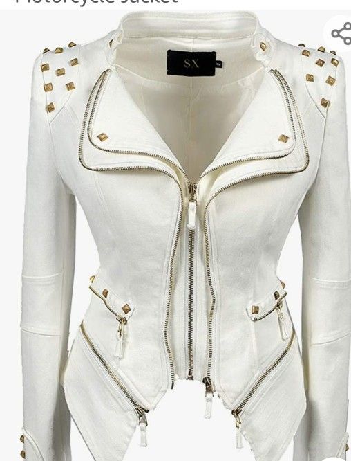 Gold Studded Denim Jacket π₯