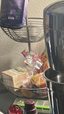 Two Tier Metal Wire Fruit Basket