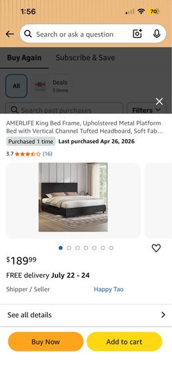 Black bed frame