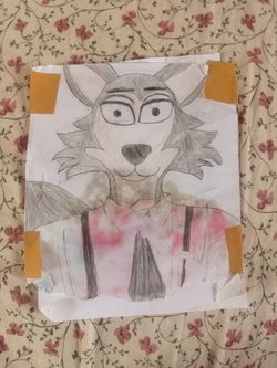 Original Hand-Drawn Wolf Character Artwork