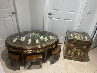 Asian coffee table & end table
