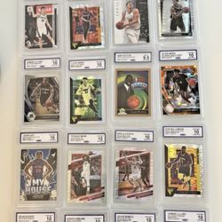 19 Graded Basketball Card Lot -  CCG 9.5 & 10 - Rookies Stars Inserts