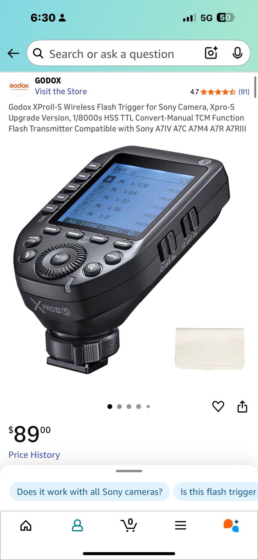 Godox XProII-S Wireless Flash Trigger for Sony Camera