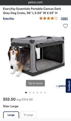 New In Box - Portable Essentials Canvas Pet Crate Large 