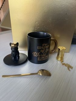 gift set, mug, spoon, lid