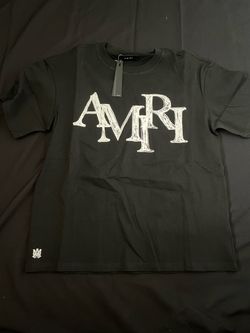AMIRI Black Sketch Logo Graphic T-Shirt - White Font (NWT)