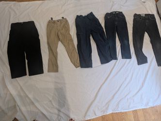 Boys Pants Size 6 Black Dress (Calvin Klein) Khaki Jeans Cargo 