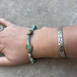Turquoise Stone Beaded Bracelet 