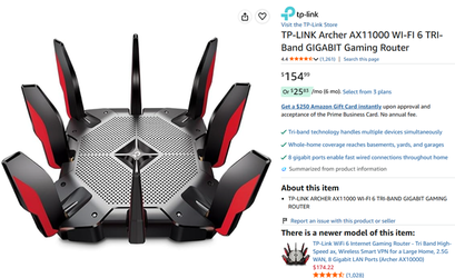 TP-LINK Archer AX11000 WI-FI 6 TRI-Band GIGABIT Gaming Router