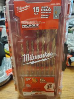 Milwaukee titanium pack out 15pc drilling tips