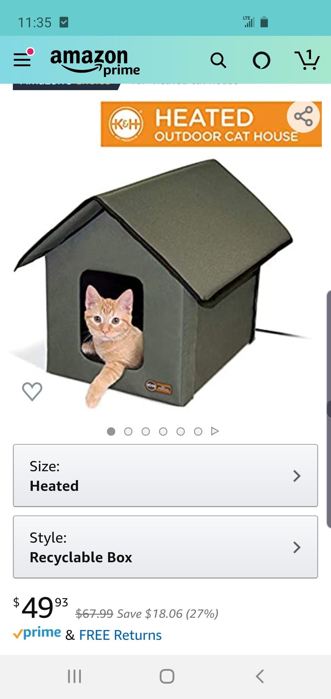 Heated Cat House!