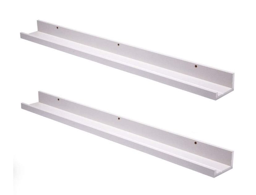 Muzilife 45.3 Inch White Floating Shelves - Set of 2