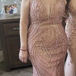 Rose Gold Formal Dress 