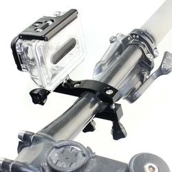 GoPro Waterproof Case Housing with Aluminum Handlebar Mount for Bike & Ski Pole 