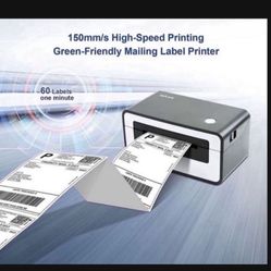 NefLaca Thermal Label Printer,4x6 High Speed USB Shipping Label Printer Commercial Direct Thermal Label Maker One Click Setup Compatible with Amazon, 