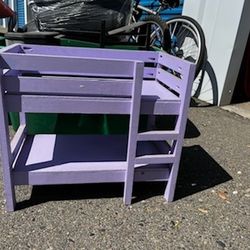Custum Purple 18" Doll Bunk Bed 