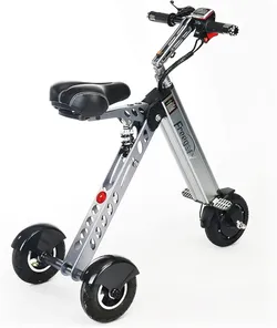 Freego-EV Foldable Electric Scooter Mini Foldable Tricycle | Full Charge 15mph Range  with 3 Gears