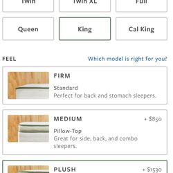 Avocado green plush King Mattress