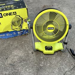 Ryobi One+18 Volt Hybrid Whisper Series 12” Misting Air Cannon Fan🛑No Battery/No Bateria