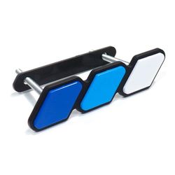 Tri-color Grille Badge Emblem for Toyota Tacoma 4Runner Tundra Sequoia Rav4 Highlander B/B/W