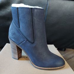 NEW Lucky Brand Maldeev Pull-On Block-Heel Booties Women's 8.5