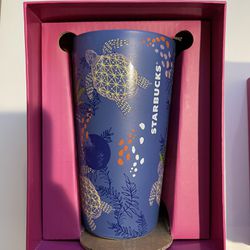 Starbucks 2021 Hawaii Collection 12oz Blue Sea Turtle Moon Double Walled  Ceramic Tumbler