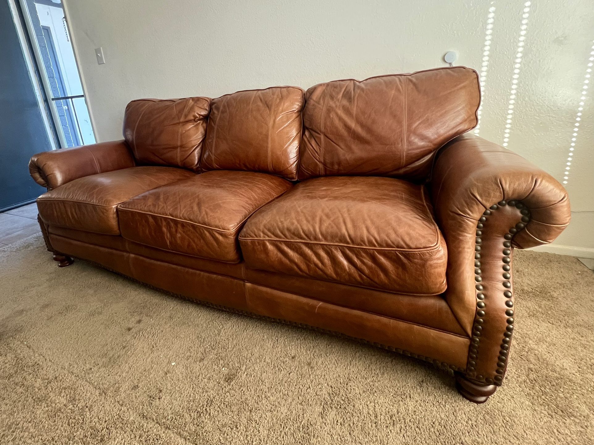 Brown Leather Couch