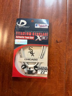Phiten MLB White Sox X30 Aqua-Titanium Necklace 22" Made in Japan NIB