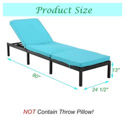 All-Weather Rattan Adjudtable Chaise Lounge - New in the Box