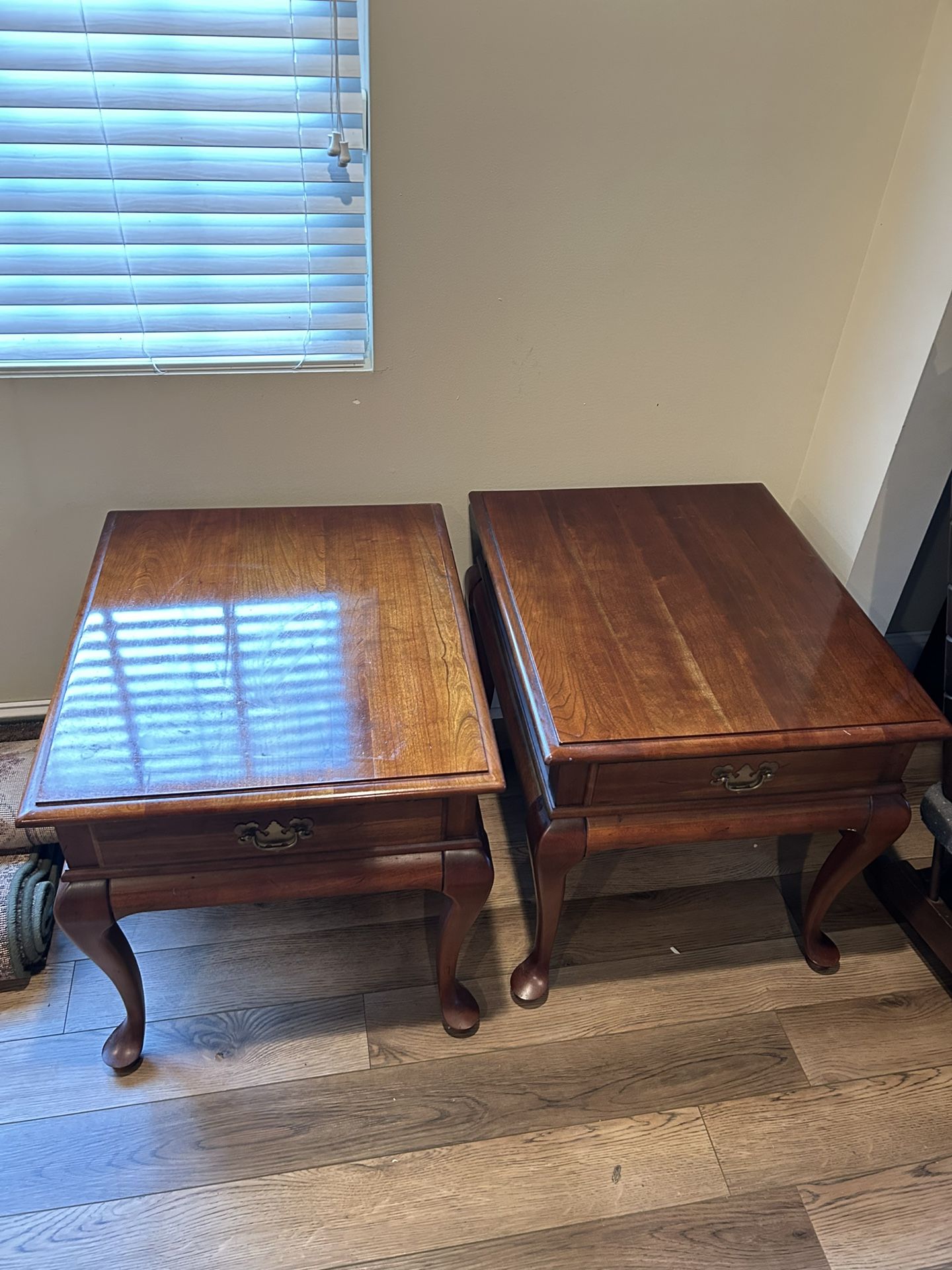 Cherry Wood End Tables