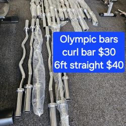 Olympic Curl Bar And Straight Bar