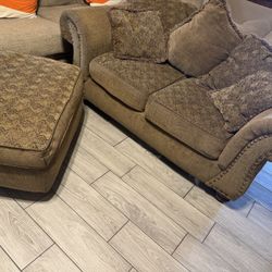 Love Seat with Ottoman - Nice!