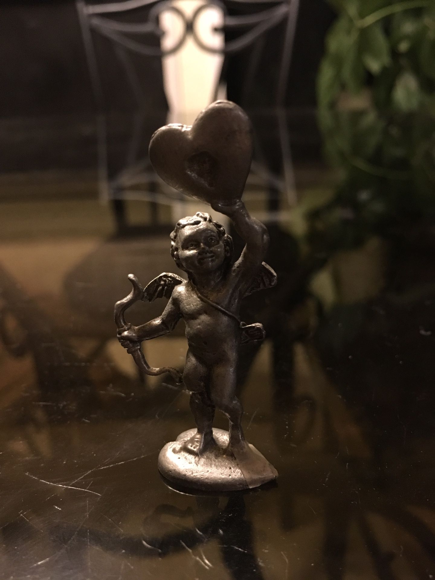 Pewter Cupid figurine