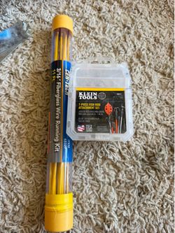 Electric Wire running rods + Klein tools fish rods attachment kit