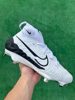 NIKE ALPHA HUARACHE NXT “WHITE / BLACK” METAL BASEBALL CLEATS (Size 10, Men’s)