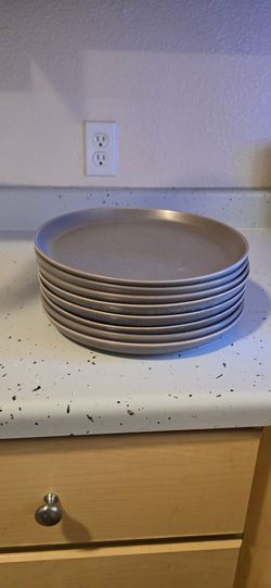 Gray Plate & Bowl Set