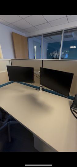 Dual HD Monitors With Stand