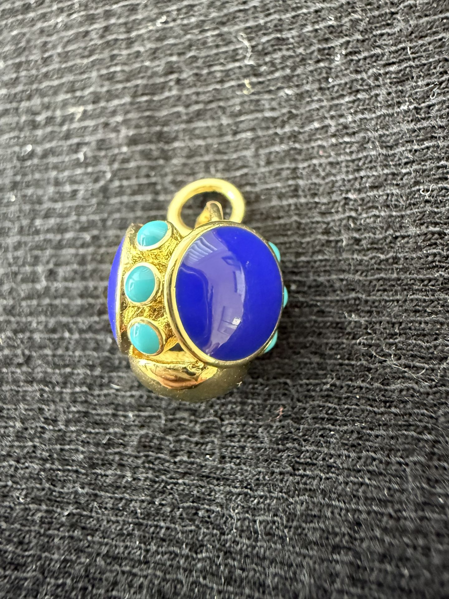 Blue Bead Charm Pendant