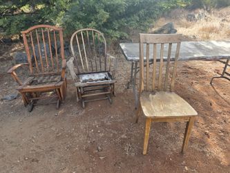 Free Nursing Glide Rocking Chairs Solid Need Paint or Refinshing