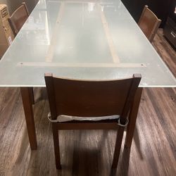 Glass Top Dining Table
