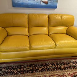 Italian Leather Couch 