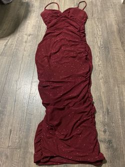 Windsor burgundy glitter maxi dress
