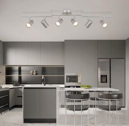 Brushed Nickel 6-Light Track Lighting Kit