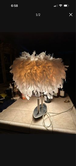Beautiful Feather Table Lamp